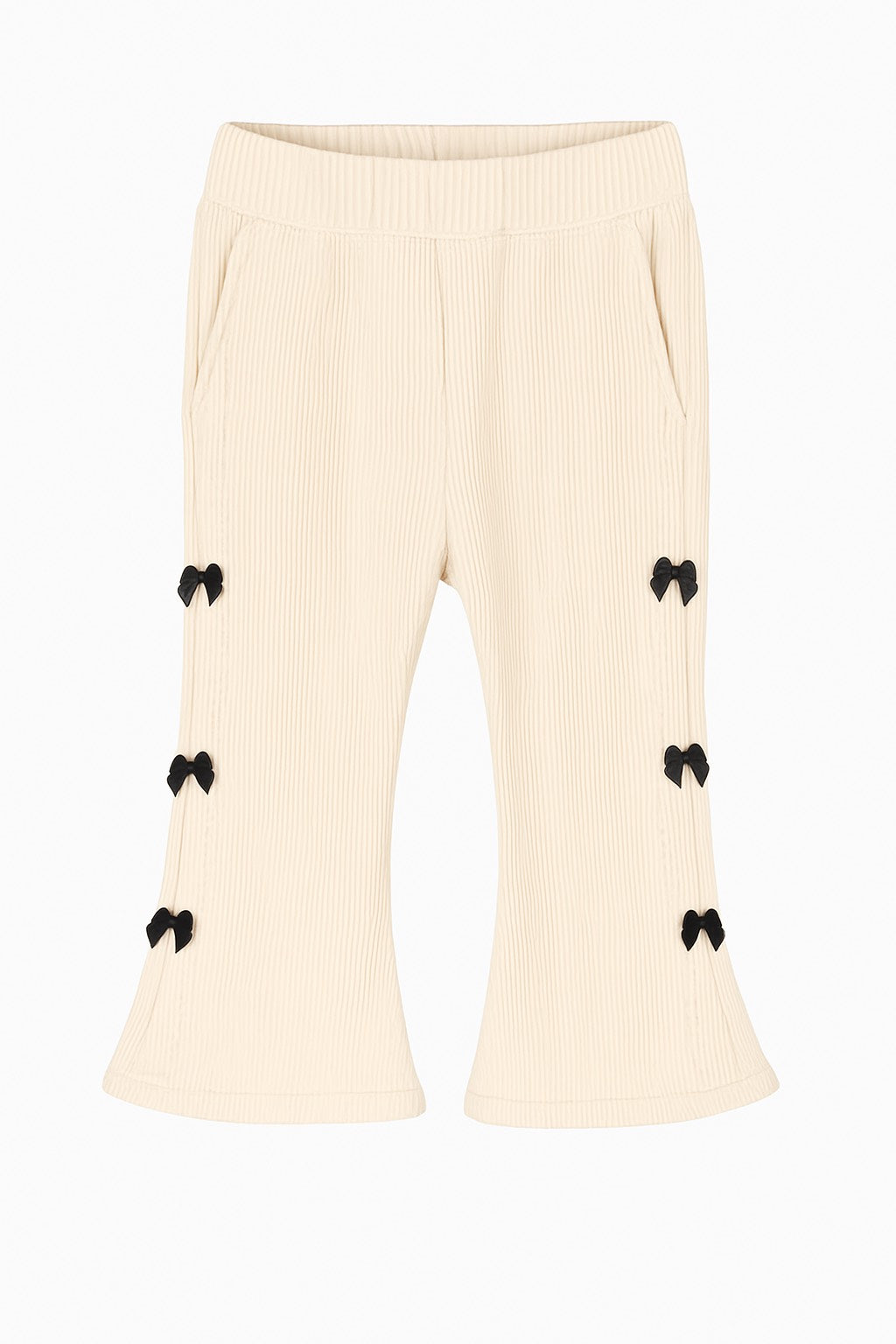Fleece Flare Pant with Black Bow