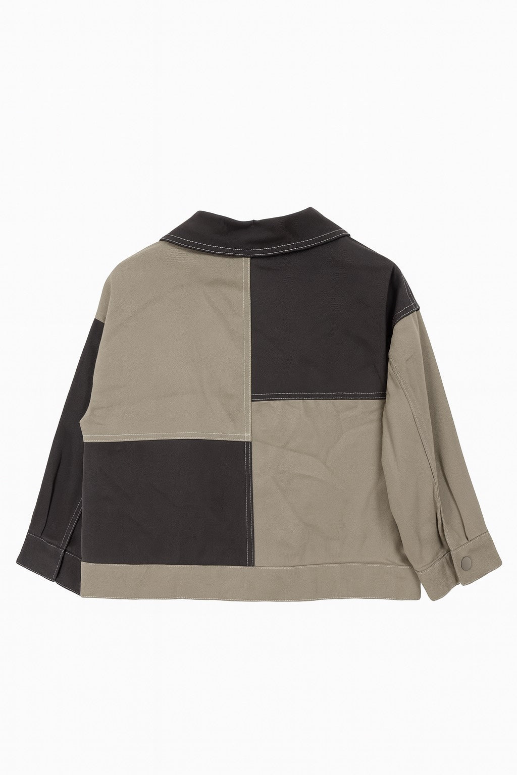 Colorblock Utility Jacket With Oversized Pockets