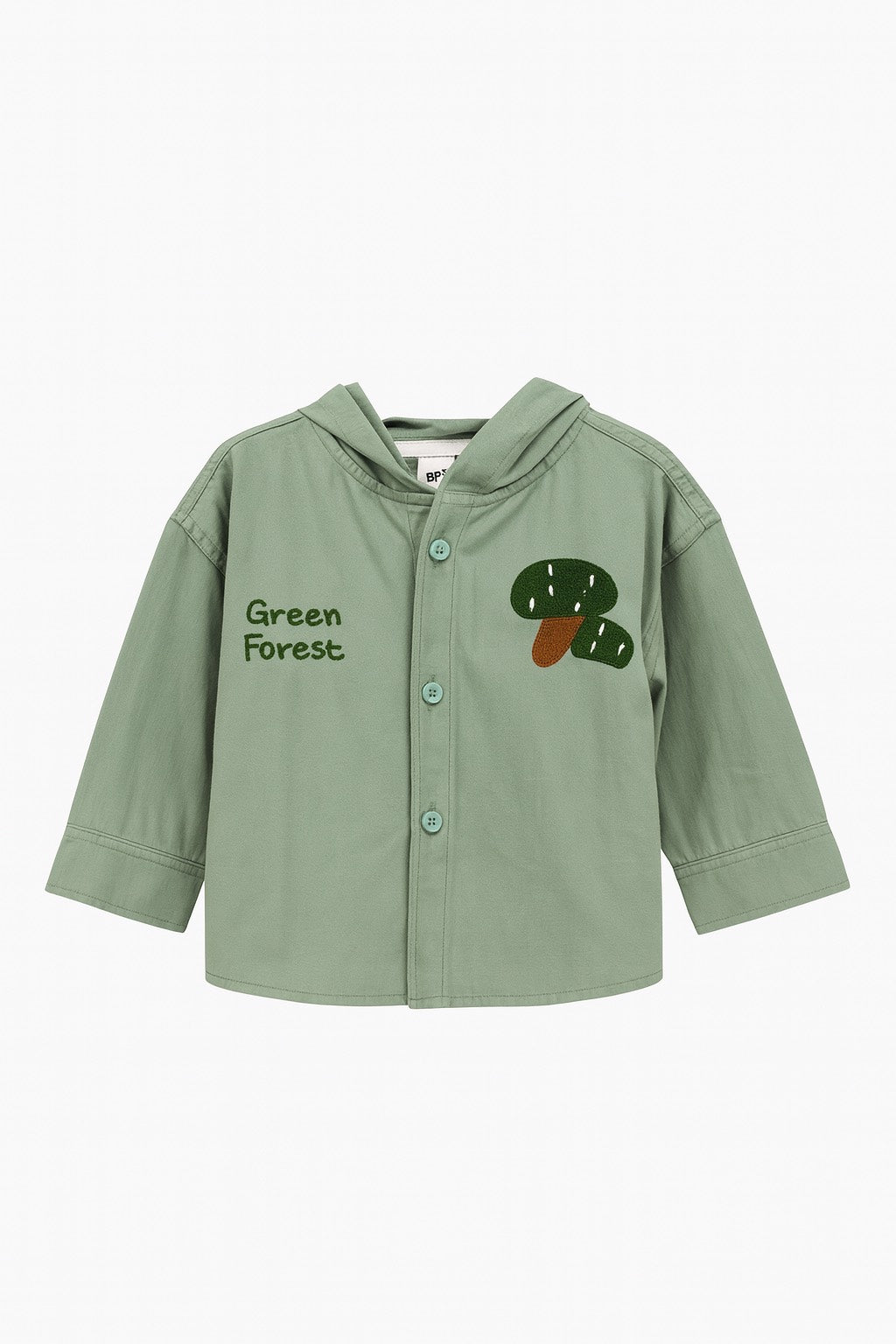 Sage Green Hooded Shirt