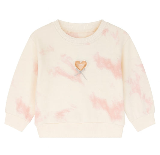 Pink and Cream Tie-dye Sweatshirt