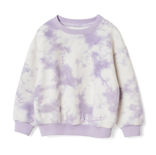 Purple And White Tie-Dye Sweatshirt