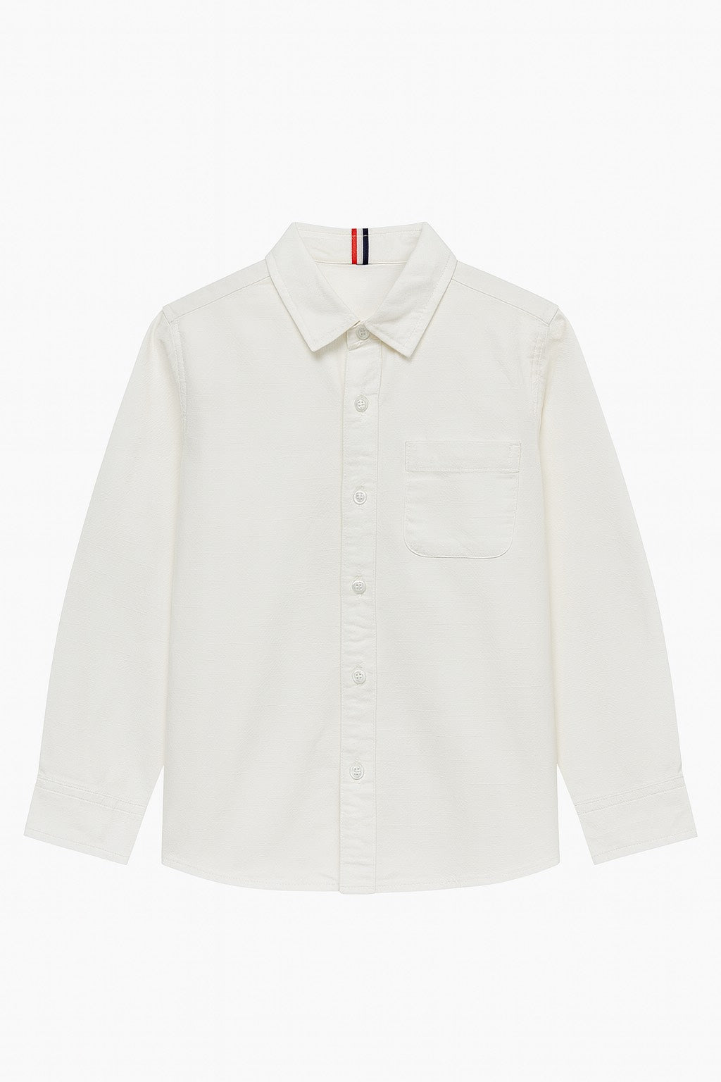 Classic White Button Up Shirt with Chest Pocket