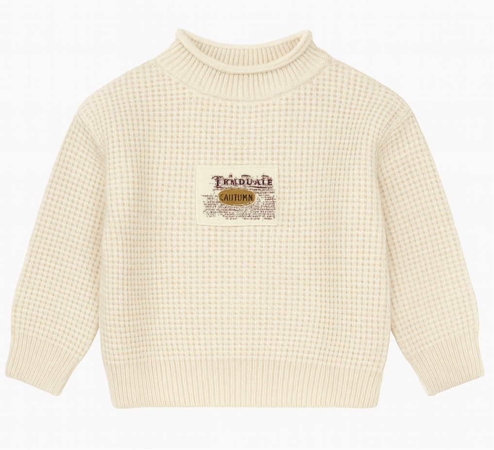 Cream Waffle Knit Sweater