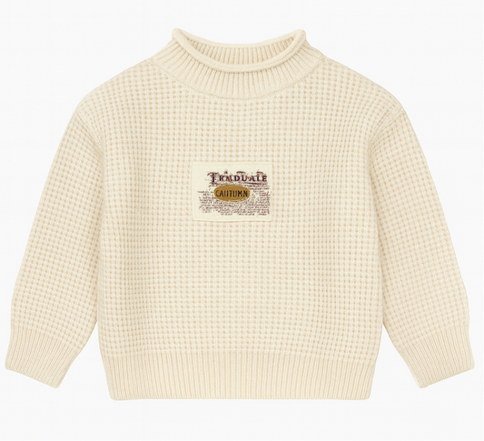 Cream Waffle Knit Sweater