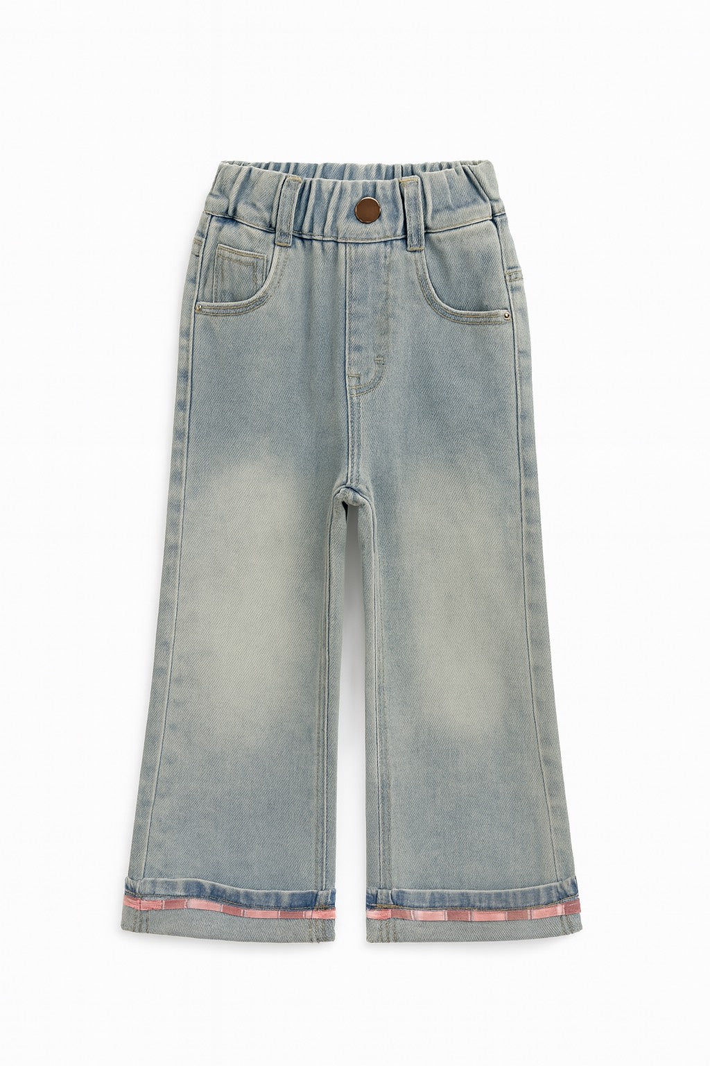 Light Wash Wide-Leg Jeans