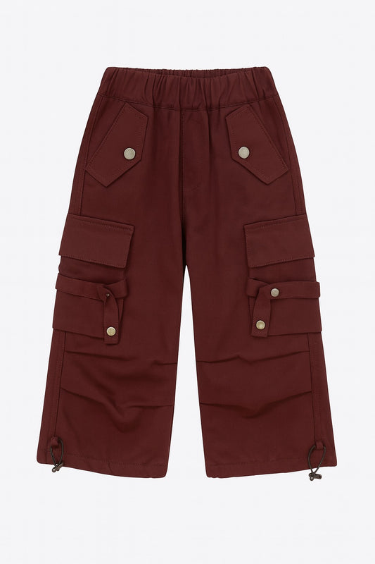Burgandy Cargo Fleece Pants