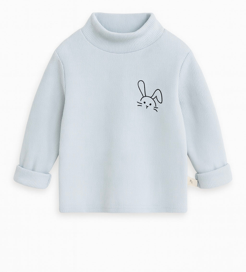 Light Blue Ribbed Turtleneck