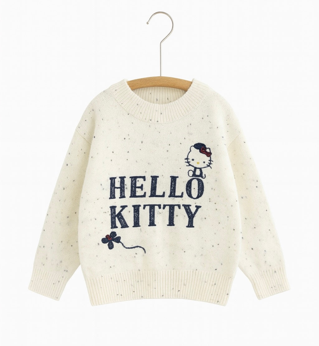 Cream Speckled Knit Sweater