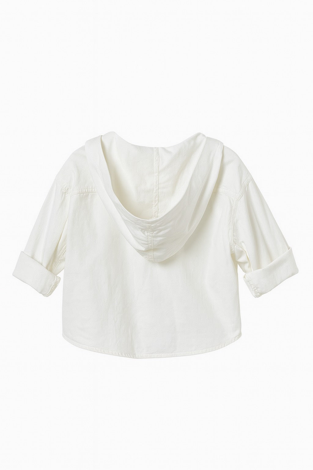 White Hooded Casual Shirt