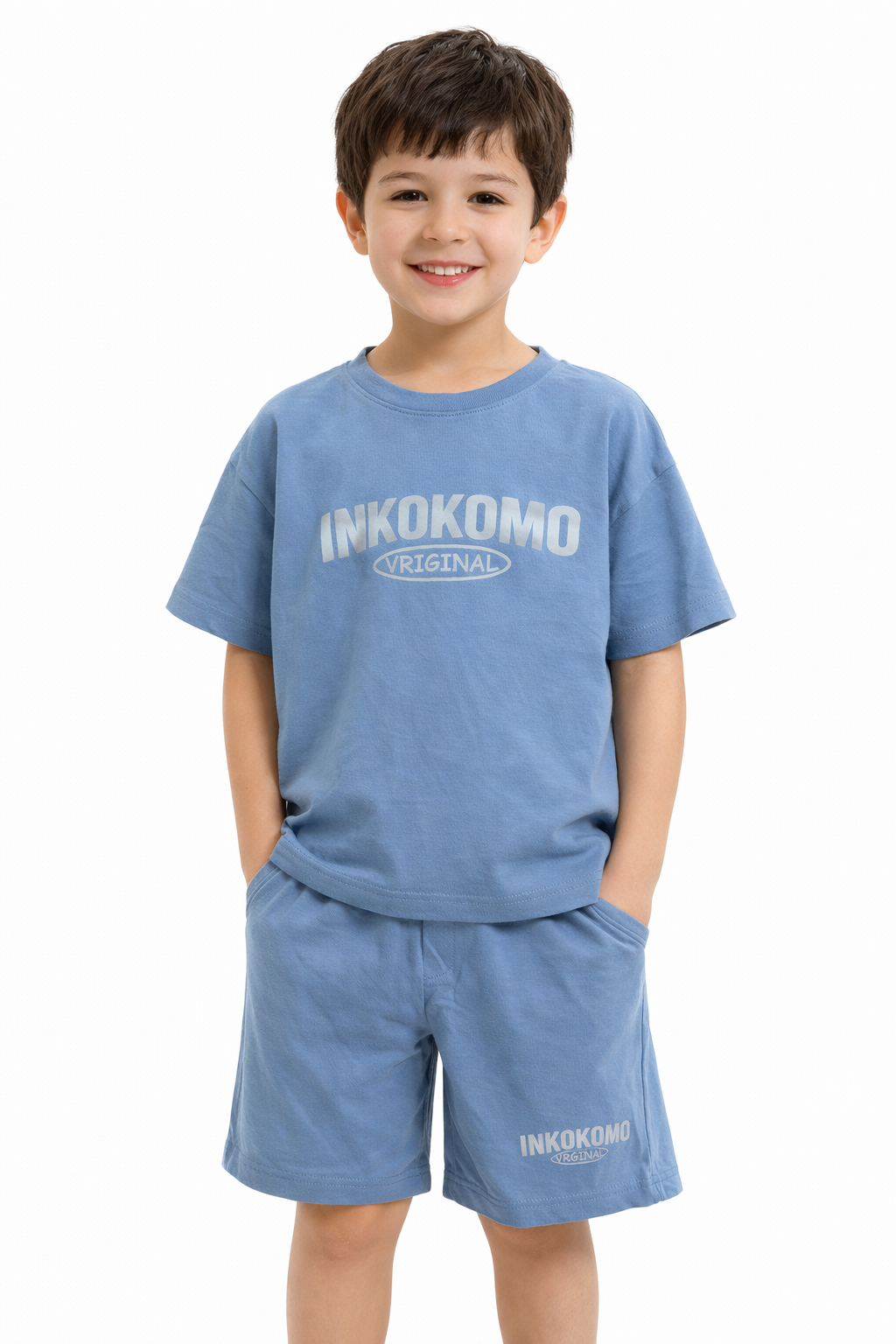 Blue T-Shirt & Shorts Co-ord Set