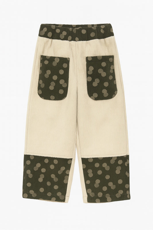 Beige Corduroy Fleece Pant