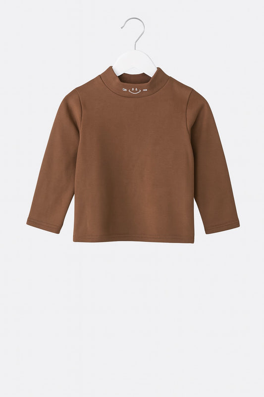 Classic Brown Long Sleeve top ( Fleece )