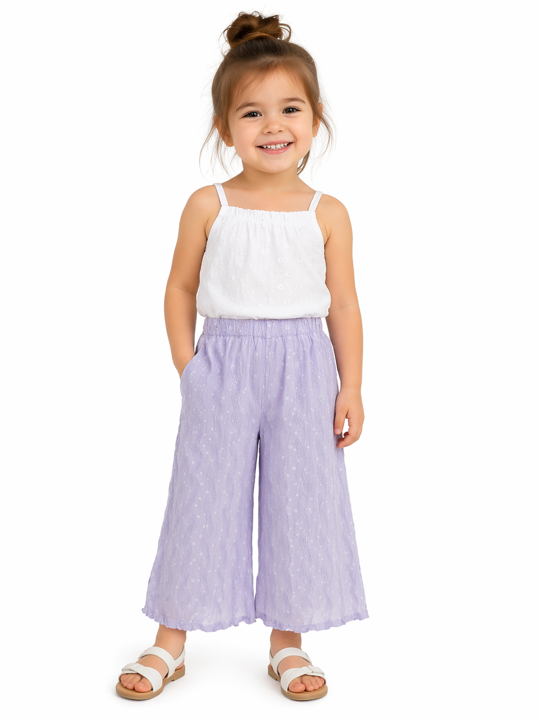 Lavender Wide-Leg Pants