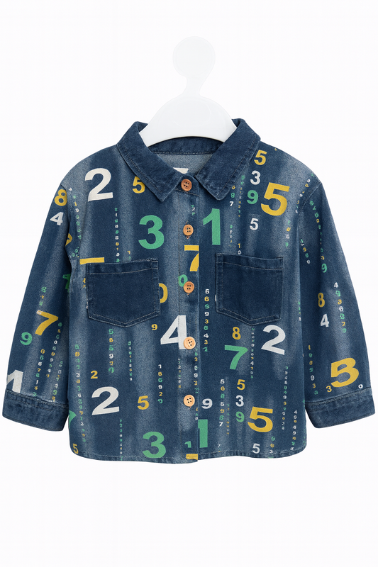 Blue Denim Button-up Shirt Jacket