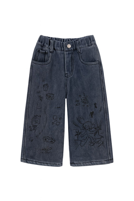 Dark wash Fleece Jeans