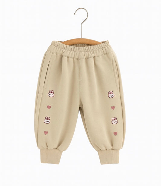 Khaki Elastic-Waist Pant