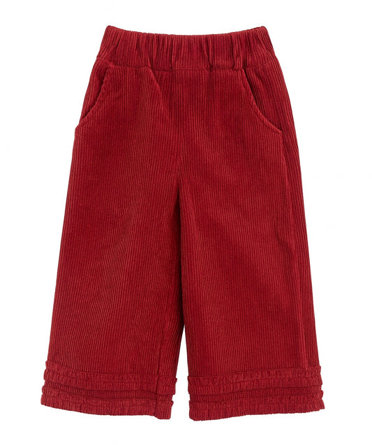 Bordeau Corduroy Pants With Wide-Leg