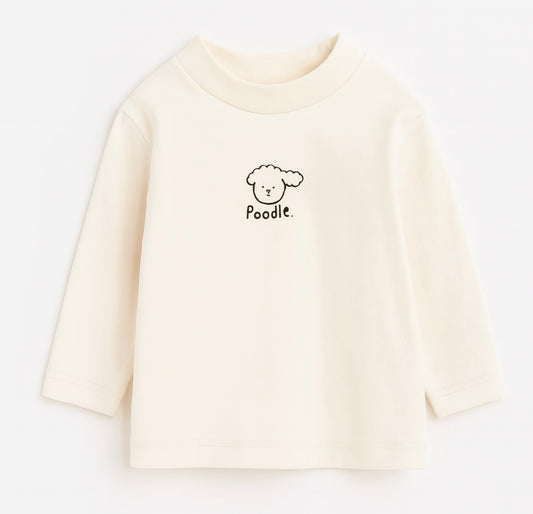 White Long Sleeve Fleece Tee