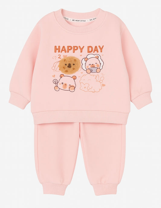 Pink Happy Day Baby Outfit – Cozy & Cute Everyday Style