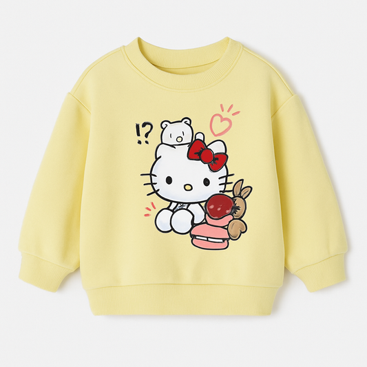 Light Green Hello Kitty Printed Sweatshirt