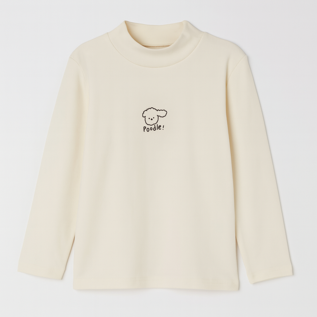Cream Long Sleeve Fleece Tee