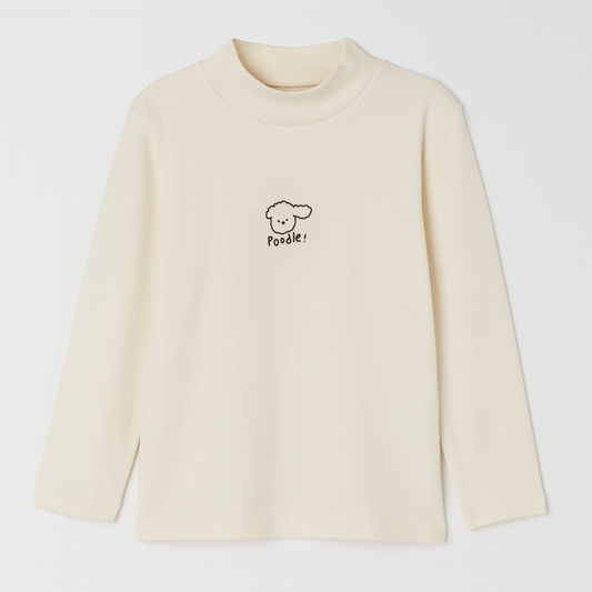 Cream Long Sleeve Fleece Tee