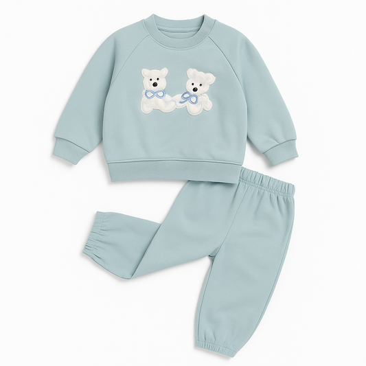 Two-Piece Set Light Blue Tracksuit