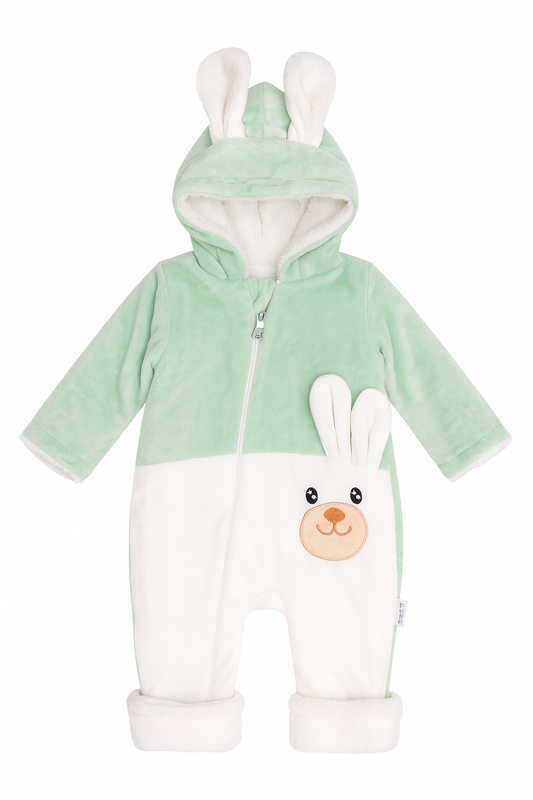 Green Bunny Fleece Romper