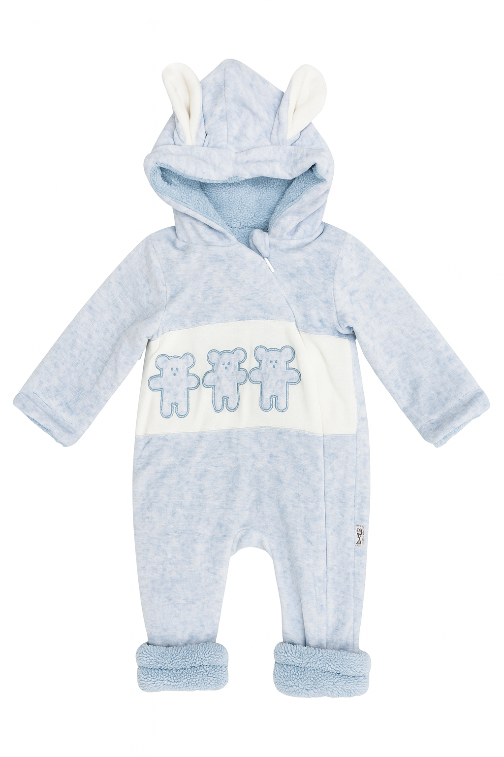 Baby Blue Teddy Bear Baby Jumpsuit