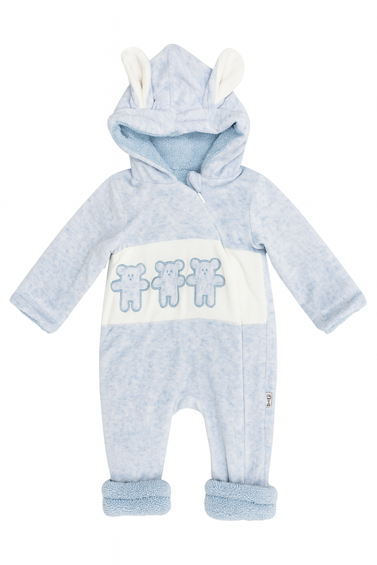 Baby Blue Teddy Bear Baby Jumpsuit