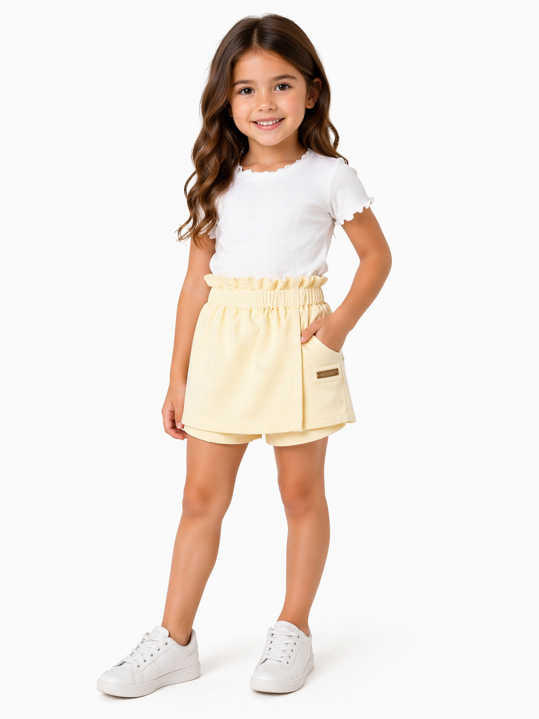 Pale Yellow Skort