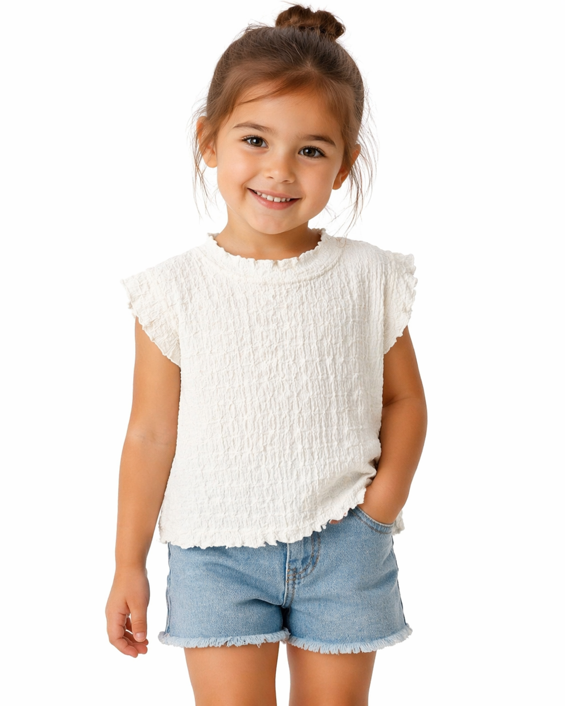 Textured White Top