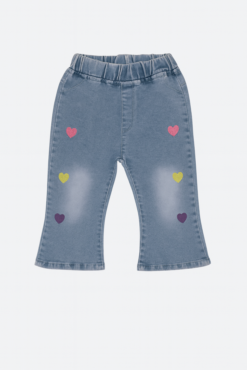 Colorful Heart Light Blue Jeans