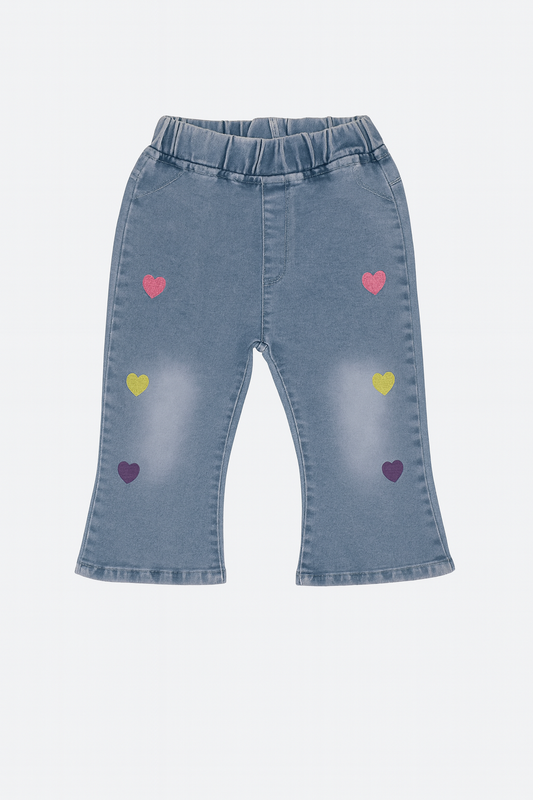 Colorful Heart Light Blue Jeans