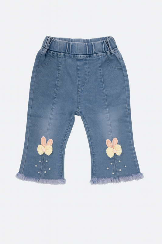 Bunny Bow Light Blue Jeans