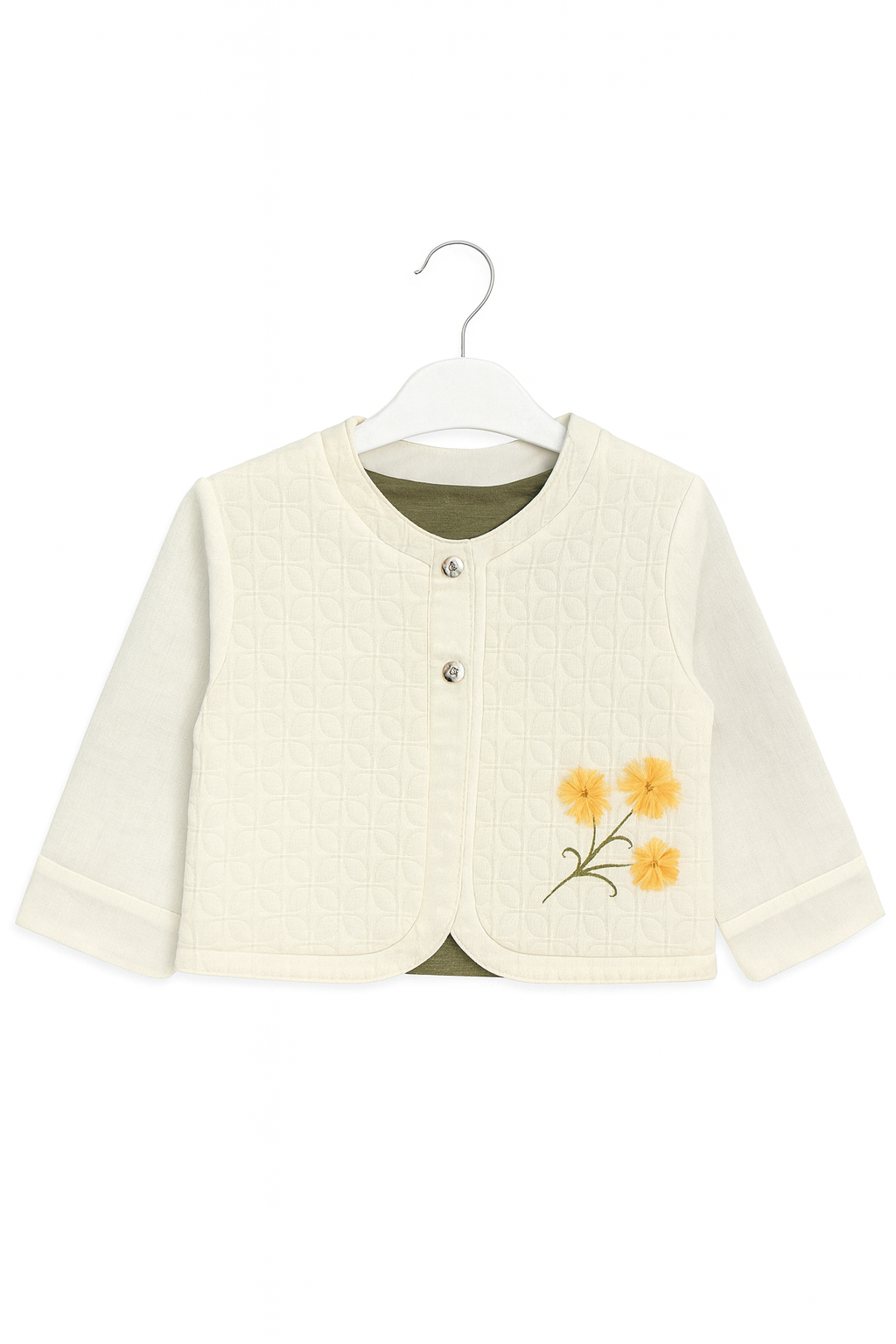 Cream Quilted Jacket