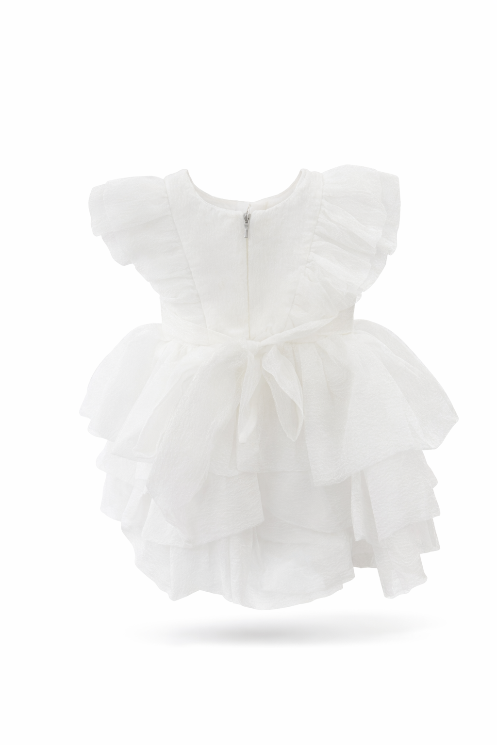 Ivory Layered Ruffle Baby Girl Dress