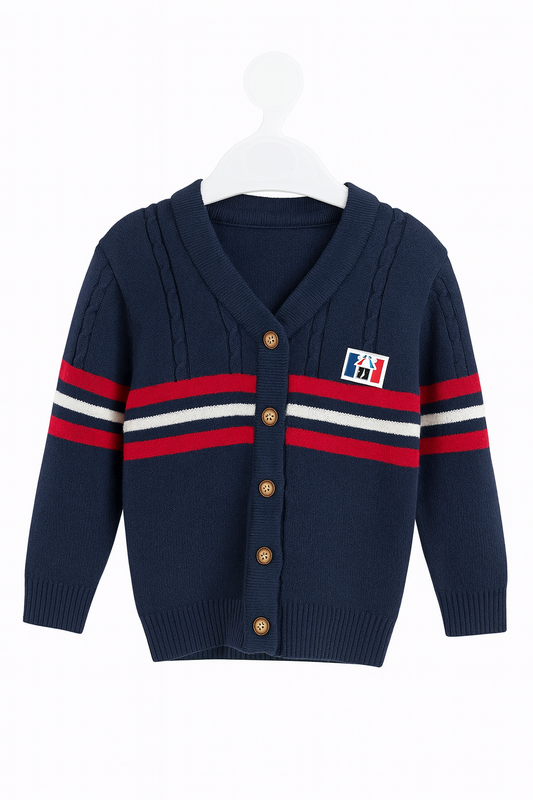 Navy Blue Button-up Cardigan