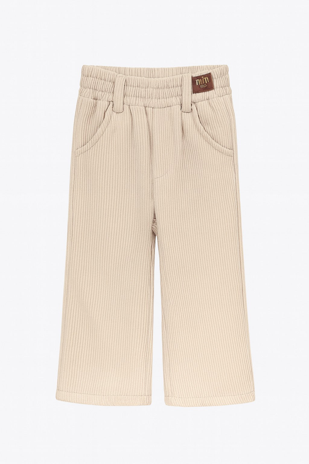 Beige Ribbed Corduroy Pant