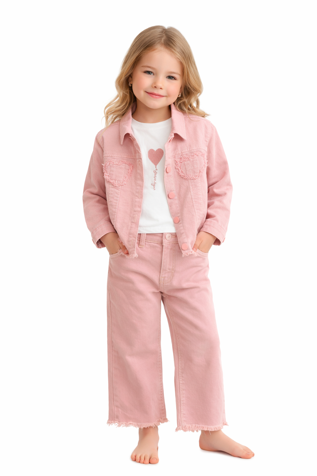 Blush Heart Denim Set