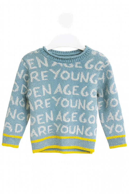 Blue Graphic Sweater