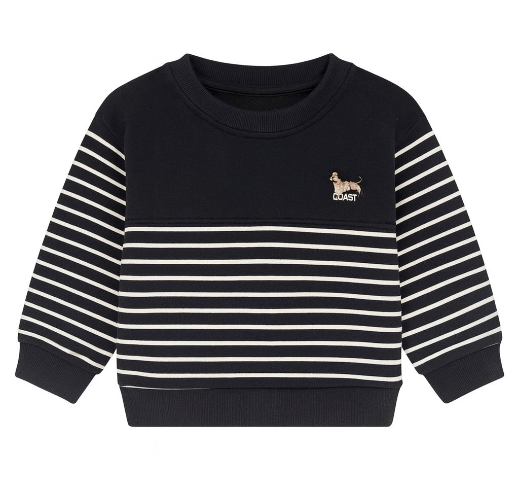 Striped Sweatshirt with small Embroidery
