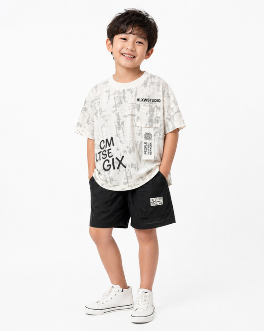 Urban Cool Graphic Tee & Shorts Set