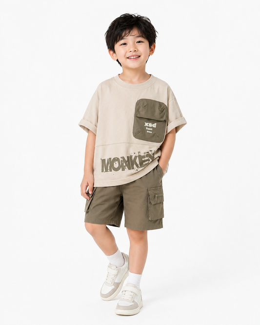 Urban Scout Pocket Tee & Cargo Shorts Set