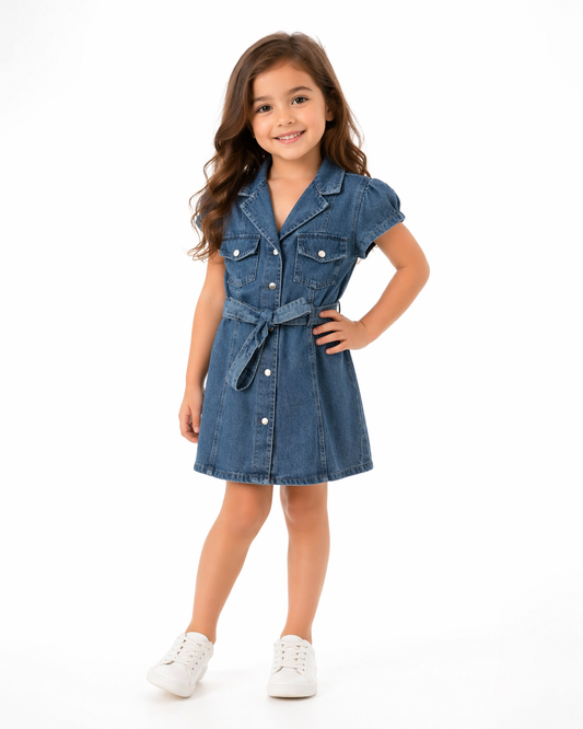 Denim Button-Up Dress