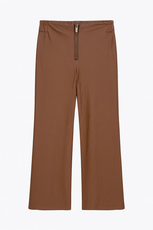 Brown Faux Leather Pant