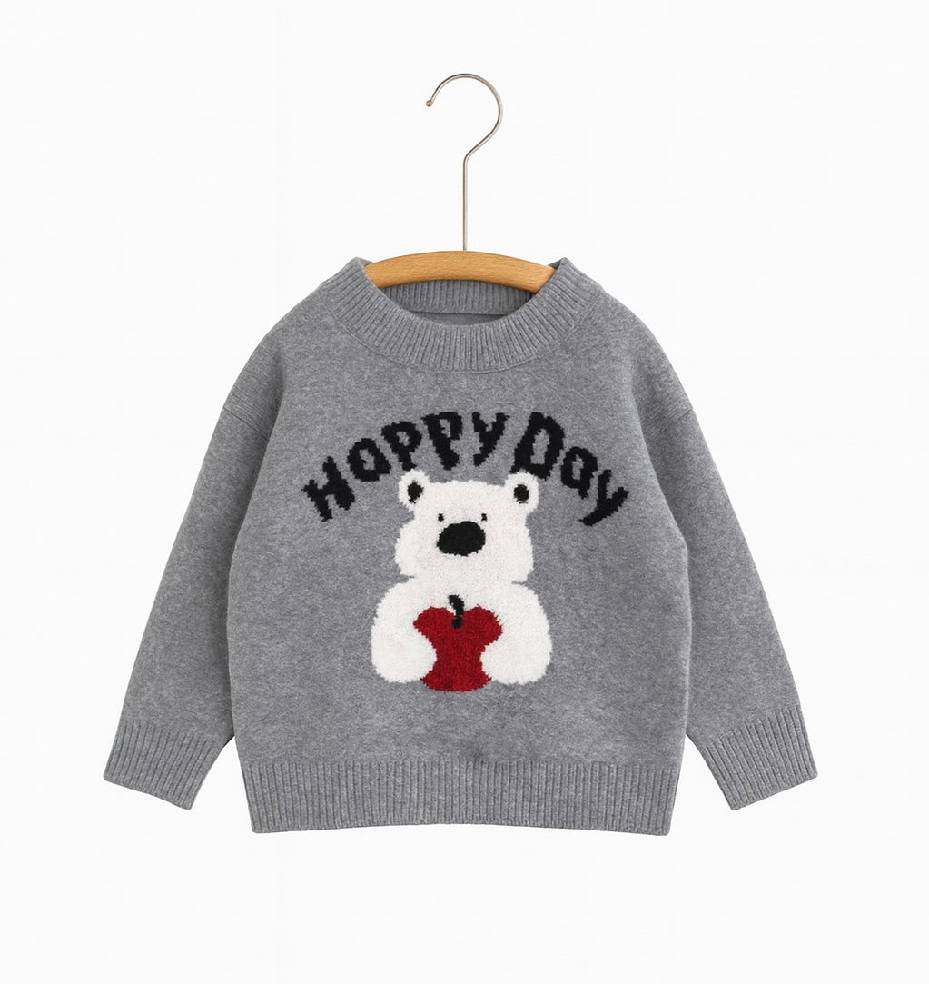 Gray Sweater With White Bear