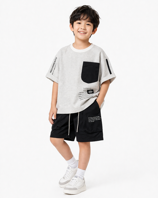 Urban Motion Pocket Tee & Cargo Shorts Set