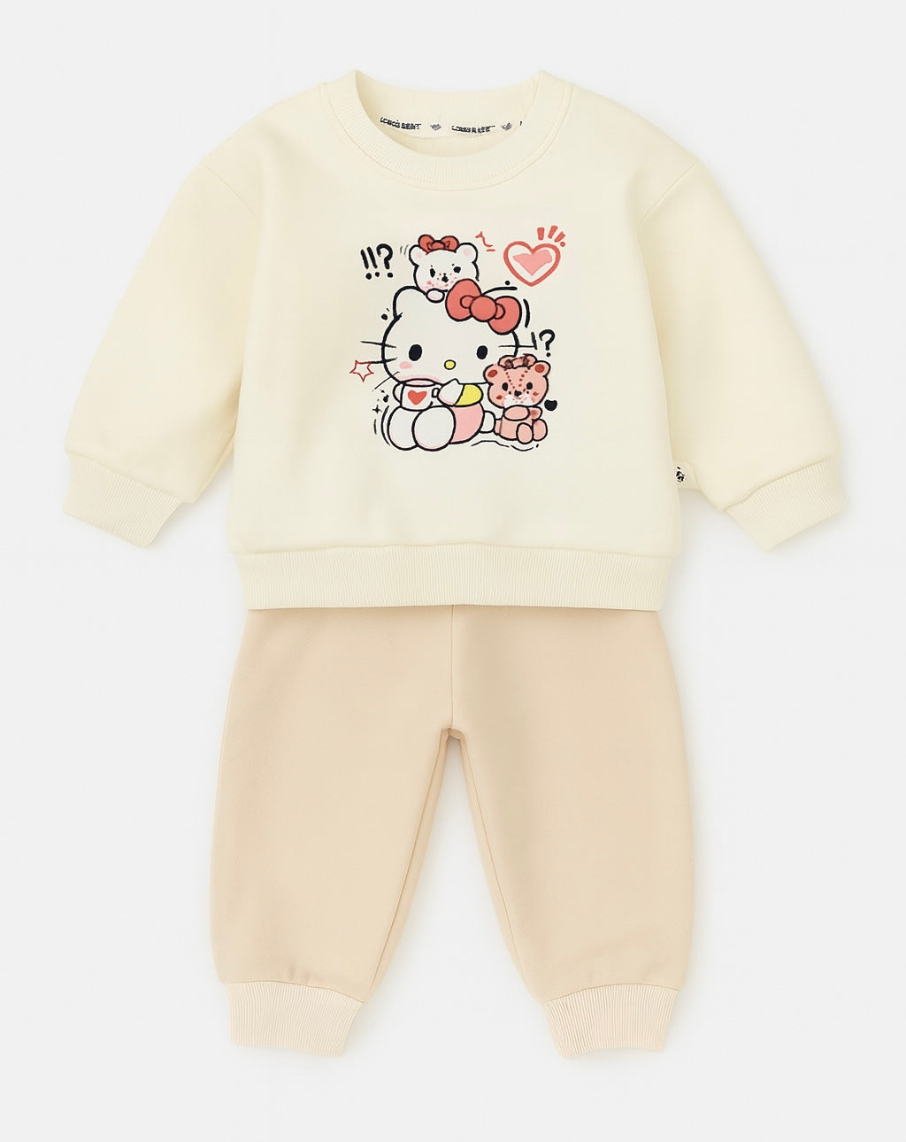Hello Kitty Baby Set – Cream Cozy Cartoon Outfit