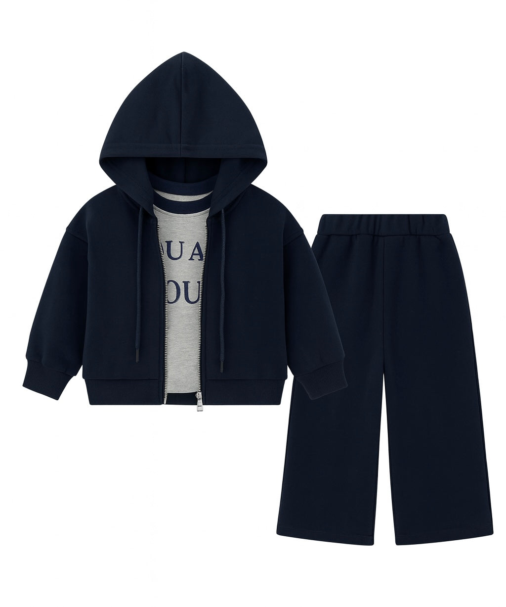 Navy Blue Three-Piece Set